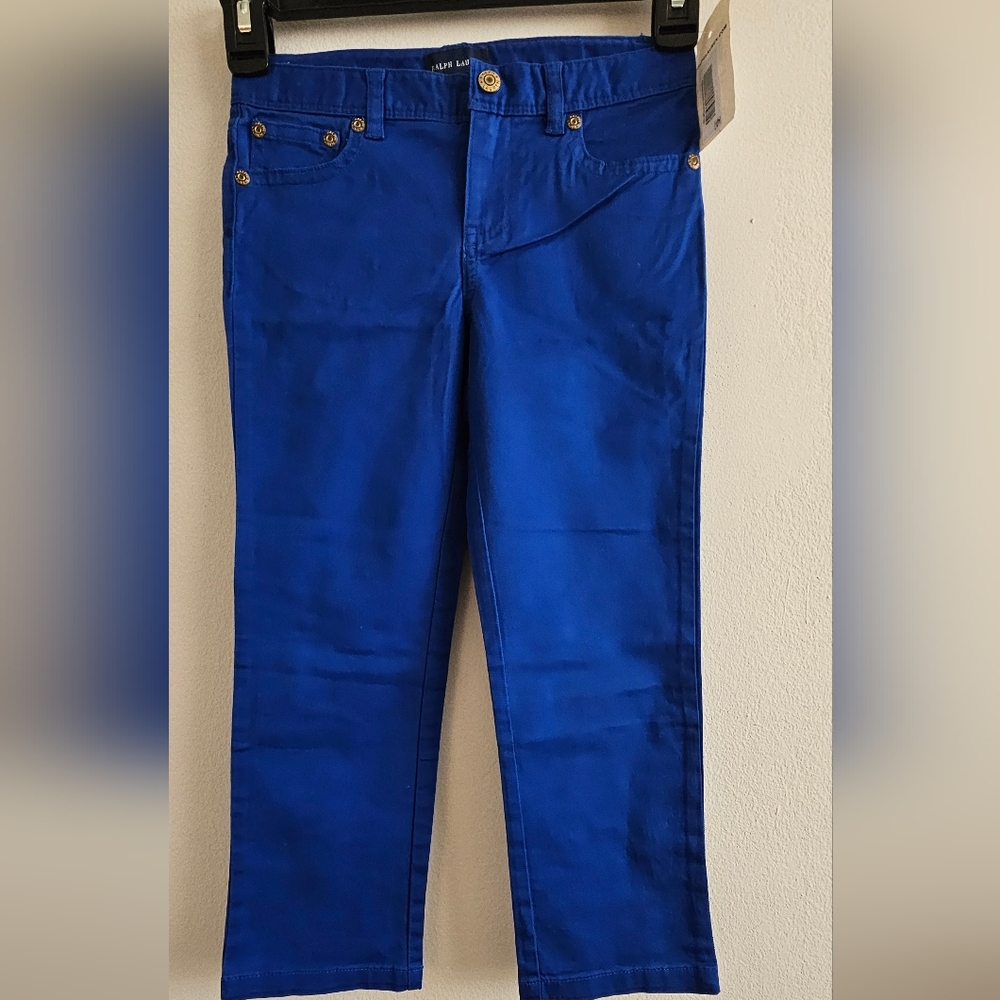 Polo by Ralph Lauren Girl's Vibrant Blue Casual Pants Size 6